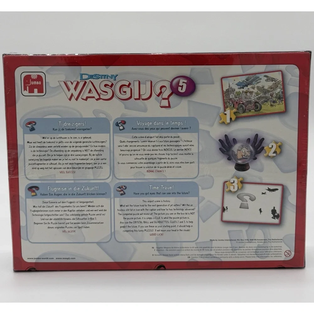 Wasgij #5 Time Travel 1000 Piece Jigsaw Puzzle Jumbo Comic Artwork Airplane New